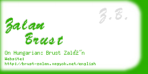 zalan brust business card